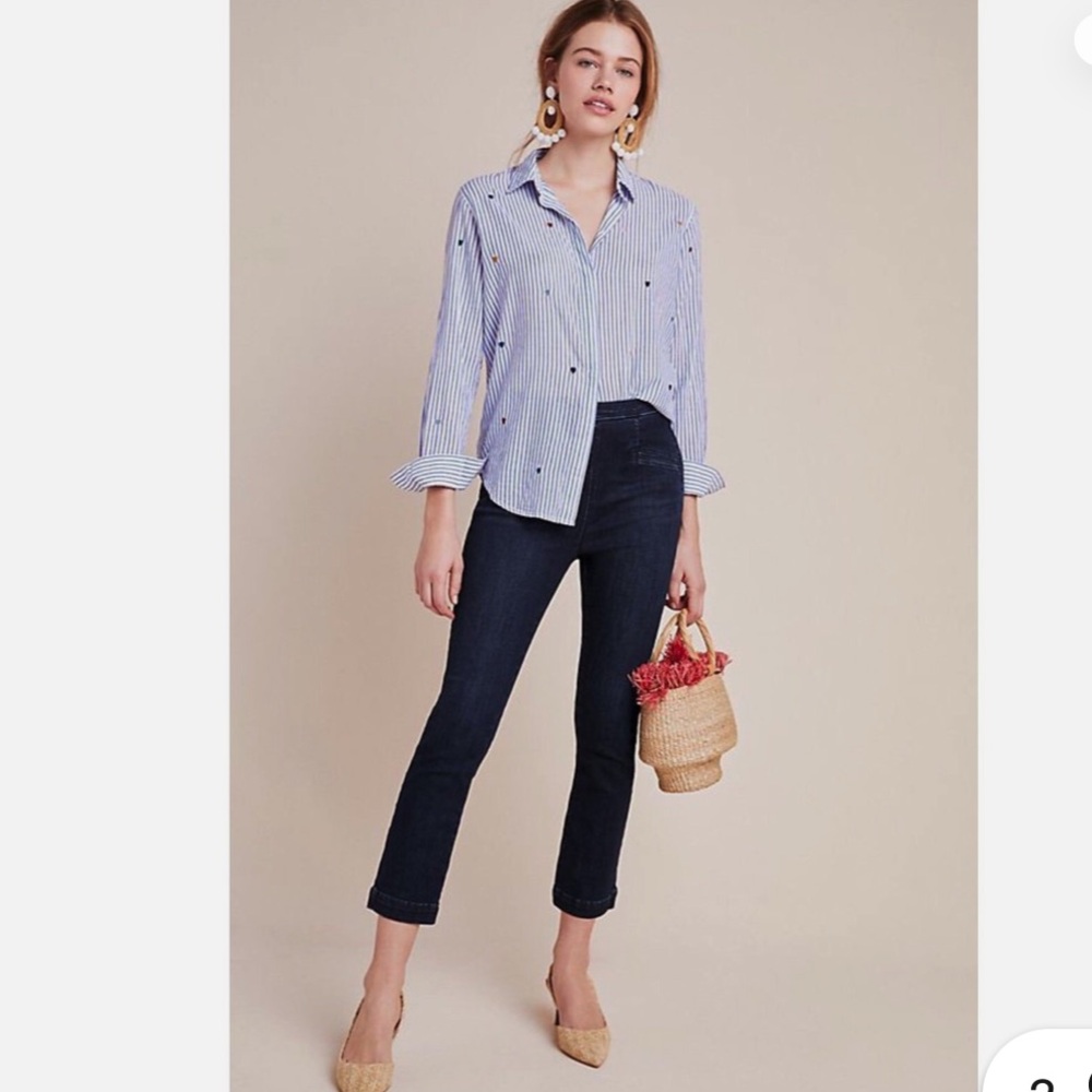 Pilcro and the Letterpress High Waisted Cigarette Jeans